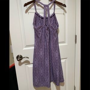 PrAna Quinn Dress Racerback Halter Stretch Shelf Bra Size M